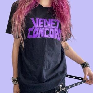 Velvet Concord Black & Purple Band Tee